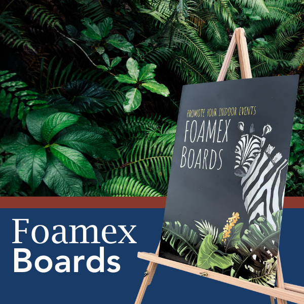 Trade Show Foamex Board on a jungle background